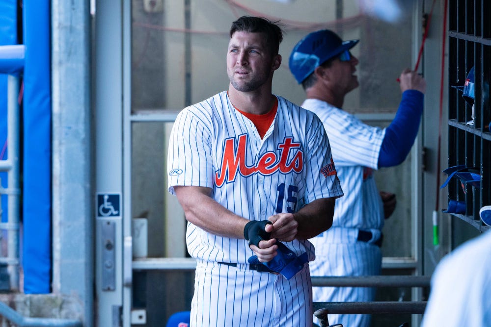 tim tebow syracuse mets jersey